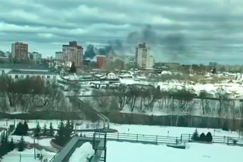 Крушение военного самолета Ил-76 в Ивановской области