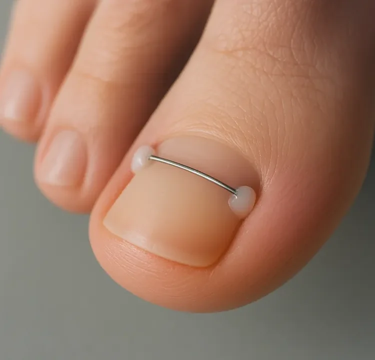 Установка титановой нити на ноготь