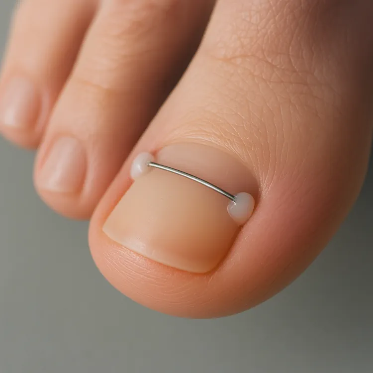 Установка титановой нити на ноготь