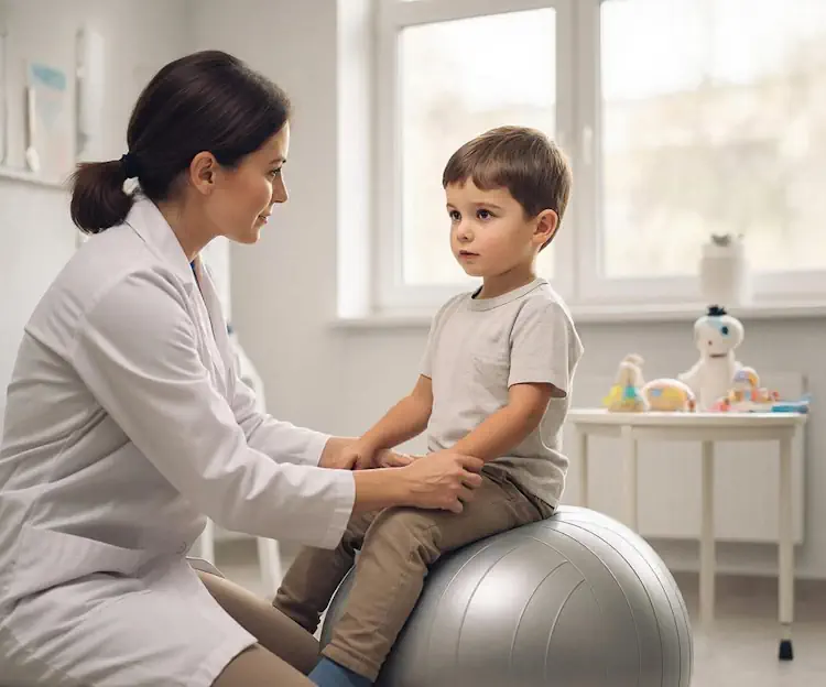 Иллюстрация детской физиотерапии