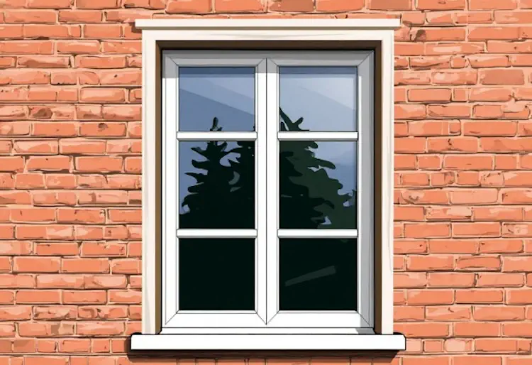 Просто окно пвх векторная графика