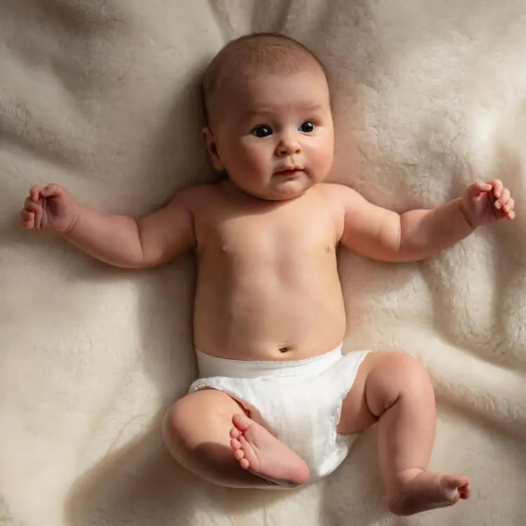 Рисунок малыша в подгузниках